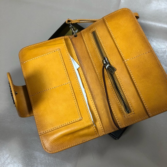 NWT Pratesi Firenze Wallet Leather COGNAC - Picture 2 of 8